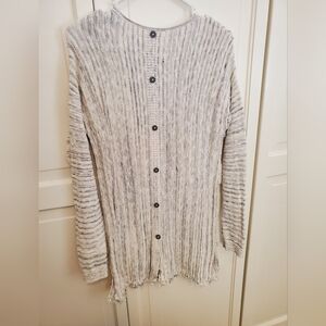 J. Jill Textural Sweater, Cream/Gray, Size S